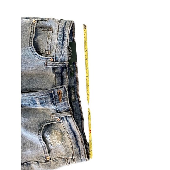 Wild Fable Womens Straight Leg Jeans Distressed  Blue Distressed Pockets High Ri - Picture 3 of 12